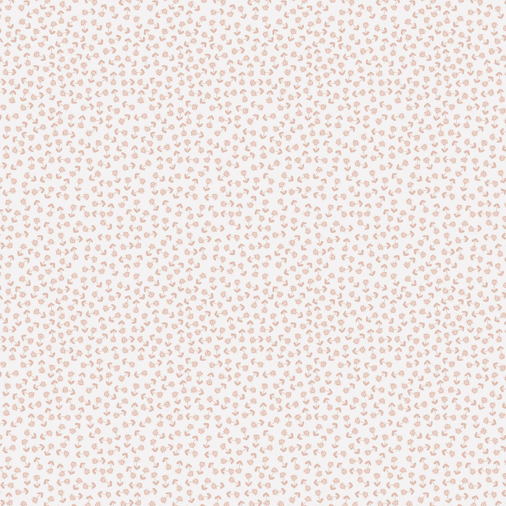Birdhouse Basics Pink Small Stalk on Cream Background - The Birdhouse DV3420