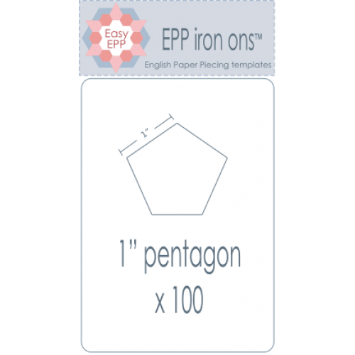 1" Pentagon EPP Iron On Papers