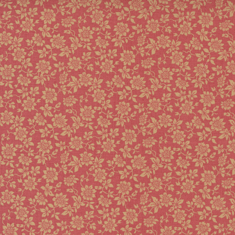 French General Taupe Flower & Vines on Rose - 13915-13