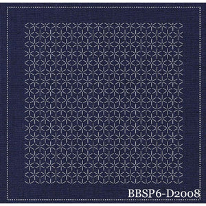 DAISY(Hinagiku) in Navy - Sashiko Pre-Stenciled Block