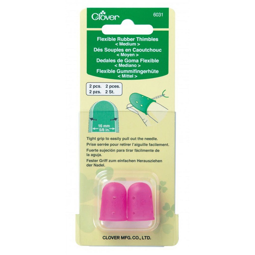 Clover Flexible Rubber Thimbles - Size Options