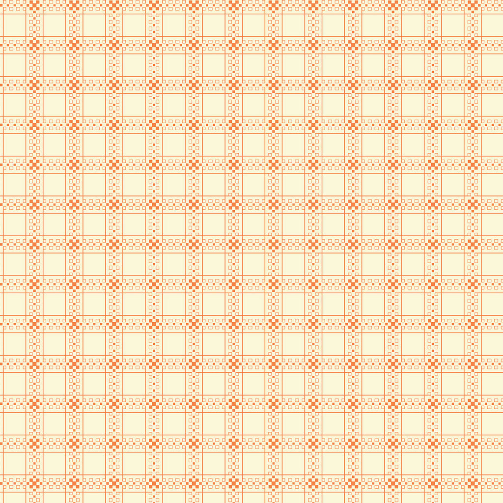 Orange Check Print DH2015 Orange - Stonleigh