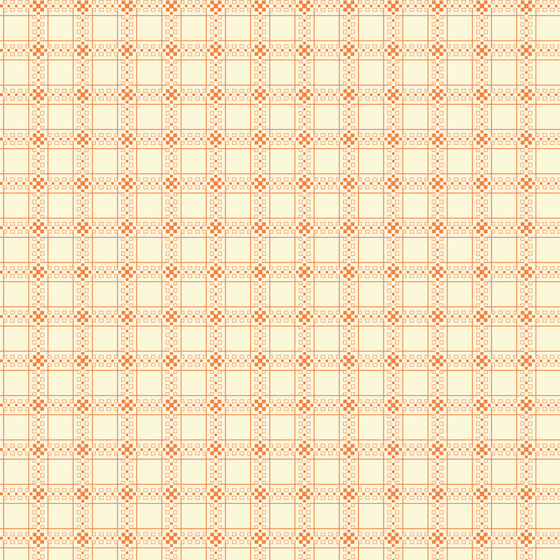 Orange Check Print DH2015 Orange - Stonleigh