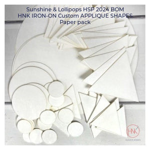 PRE-ORDER Sunshine & Lollipops HNK IRON ON APPLIQUE & EPP Paper Options for HSP 2024 BOM