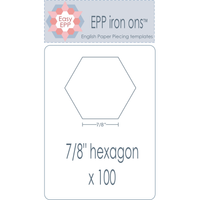 Hexagon HNK EPP Iron On Papers - Choose your size