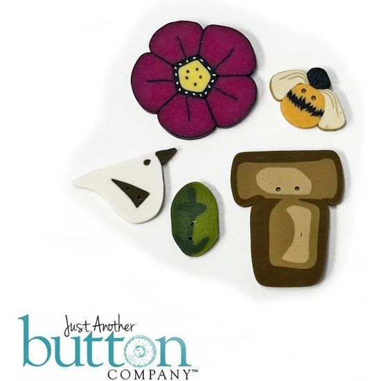 Garden Bag Button Embellishment Pack