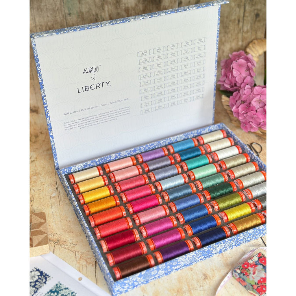 PRE-ORDER Liberty Aurifil X 45pce Thread Collection (PRE-ORDER NOV SHIPPING)