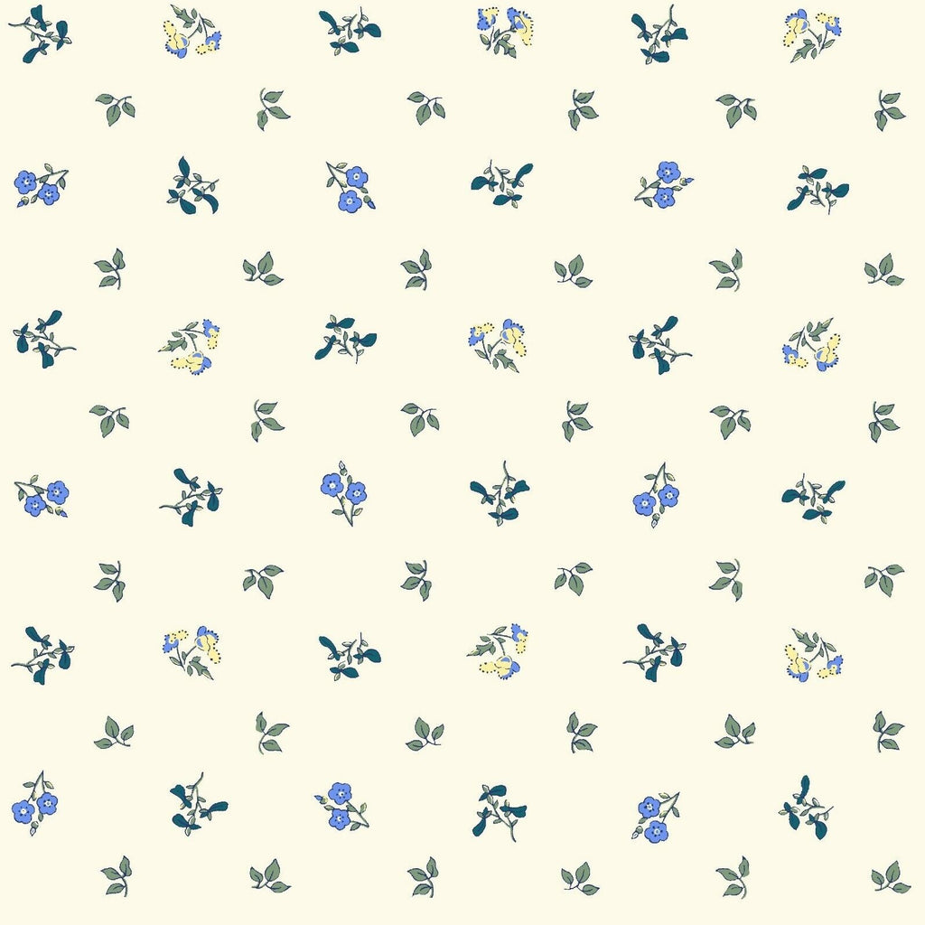Pome Blossom Blue & Yellow 04775633X - Liberty Quilting Cotton