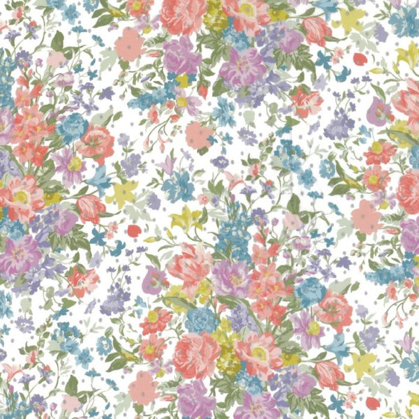 Bridgerton Bouquet Parade Metallic Spot - Liberty Tana Lawn x Netflix ...