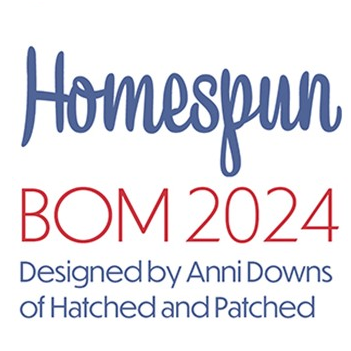 PRE-ORDER Homespun 2024 BOM 'Sunshine & Lollipops' - A Hatched & Patched Design by Anni Downs