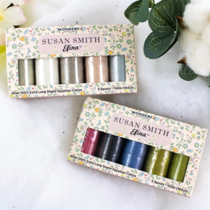 Susan Smith Efina™ 60wt Thread Collections - Wonderfil Threads