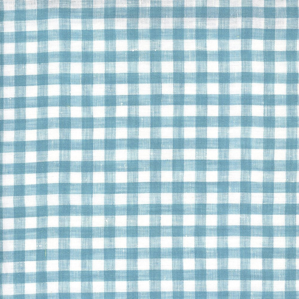 Dusty Turquoise Small Gingham Linen - TST