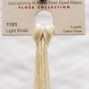 Light Khaki 1101 Weeks Dye Works 6-Strand Hand-Dyed Embroidery Floss