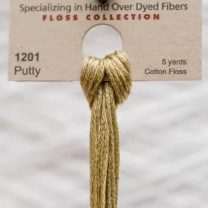 Putty 1201 Weeks Dye Works 6-Strand Hand-Dyed Embroidery Floss