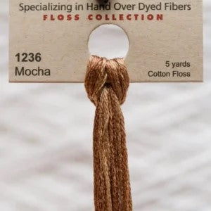 Mocha 1236 Weeks Dye Works 6-Strand Hand-Dyed Embroidery Floss