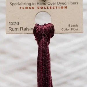 Rum Raisin 1270 Weeks Dye Works 6-Strand Hand-Dyed Embroidery Floss