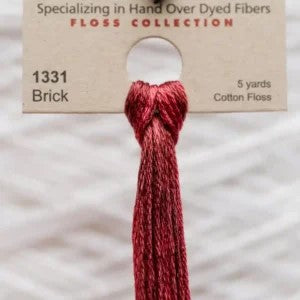 Brick 1331 Weeks Dye Works 6-Strand Hand-Dyed Embroidery Floss