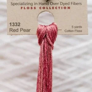 Red Pear 1332 Weeks Dye Works 6-Strand Hand-Dyed Embroidery Floss