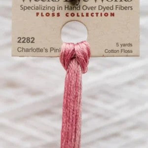 Charlotte's Pink 2282 Weeks Dye Works 6-Strand Hand-Dyed Embroidery Floss