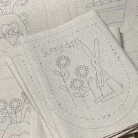 'Sunny Days Bunting' Pre-Printed Linen - A Birdhouse Design - Stitches from the Bush