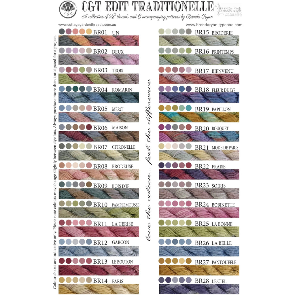 Traditionelle Range CGT - Stranded Cotton - Stitches from the Bush