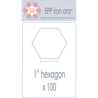 Hexagon HNK EPP Iron On Papers - Choose your size