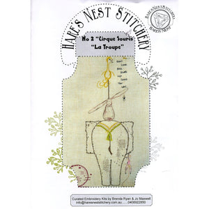 'La Troupe' No 2 Cirque Souris' Starter Kit - Hare's Nest Stitchery Kit - Stitches from the Bush