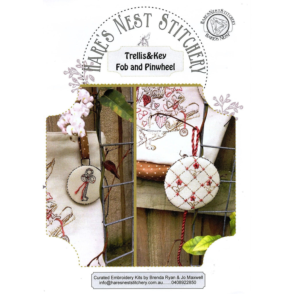 'Trellis & Key Fob and Pinwheel' Starter Kit - Hare's Nest Design - Stitches from the Bush