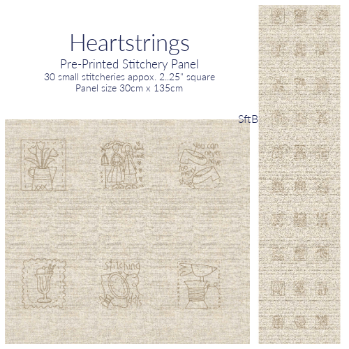 Heartstrings Pre-Printed Stitchery Panel - The Birdhouse DV3286