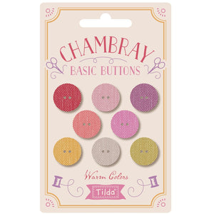 Tilda Chambray Basic Buttons Warm Colours 16mm - 400043